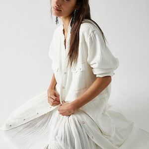Free People button down shirt dress